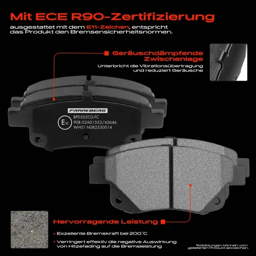 Bremsensatz, Scheibenbremse Hinterachse Frankberg 5481FB0033511 Bild Bremsensatz, Scheibenbremse Hinterachse Frankberg 5481FB0033511
