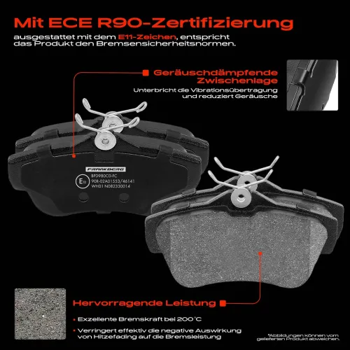 Bremsensatz, Scheibenbremse Hinterachse Frankberg 5481FB0033513 Bild Bremsensatz, Scheibenbremse Hinterachse Frankberg 5481FB0033513