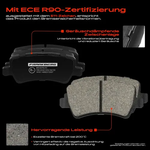 Bremsensatz, Scheibenbremse Hinterachse Frankberg 5481FB0033514 Bild Bremsensatz, Scheibenbremse Hinterachse Frankberg 5481FB0033514