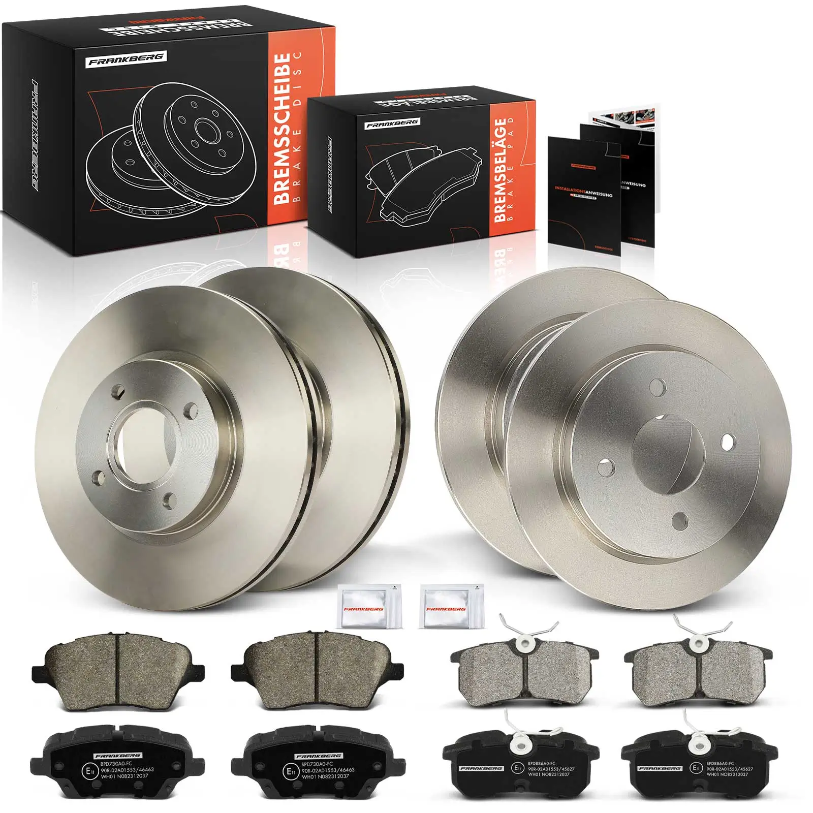 Bremsensatz, Scheibenbremse Vorderachse Hinterachse Frankberg 5481FB0033521