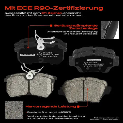 Bremsensatz, Scheibenbremse Vorderachse Hinterachse Frankberg 5481FB0033521 Bild Bremsensatz, Scheibenbremse Vorderachse Hinterachse Frankberg 5481FB0033521