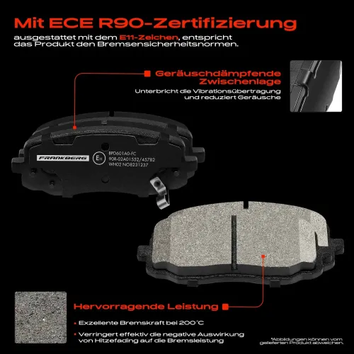 Bremsensatz, Scheibenbremse Vorderachse Frankberg 5481FB0033528 Bild Bremsensatz, Scheibenbremse Vorderachse Frankberg 5481FB0033528
