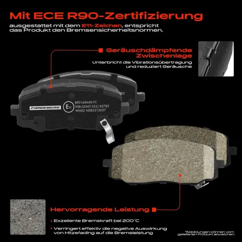 Bremsensatz, Scheibenbremse Vorderachse Frankberg 5481FB0033529 Bild Bremsensatz, Scheibenbremse Vorderachse Frankberg 5481FB0033529