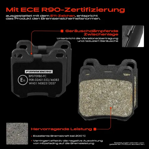 Bremsensatz, Scheibenbremse Hinterachse Frankberg 5481FB0033534 Bild Bremsensatz, Scheibenbremse Hinterachse Frankberg 5481FB0033534