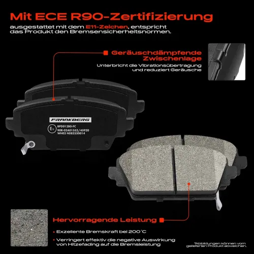 Bremsensatz, Scheibenbremse Vorderachse Frankberg 5481FB0033551 Bild Bremsensatz, Scheibenbremse Vorderachse Frankberg 5481FB0033551