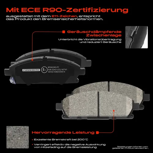 Bremsensatz, Scheibenbremse Vorderachse Frankberg 5481FB0033552 Bild Bremsensatz, Scheibenbremse Vorderachse Frankberg 5481FB0033552