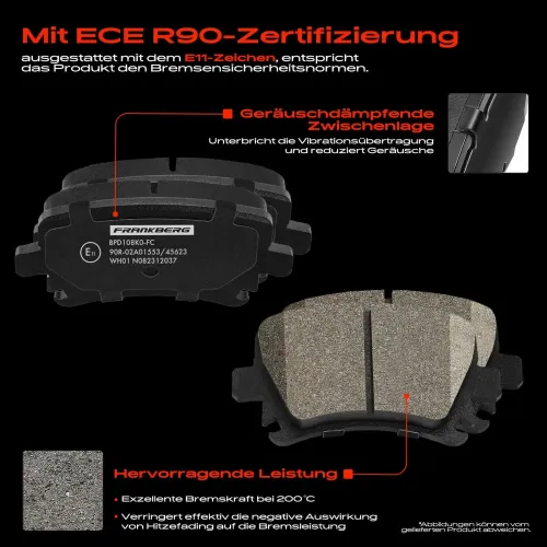 Bremsensatz, Scheibenbremse Hinterachse Frankberg 5481FB0033553 Bild Bremsensatz, Scheibenbremse Hinterachse Frankberg 5481FB0033553