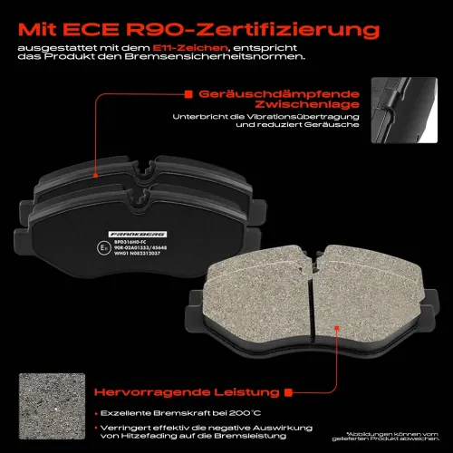 Bremsensatz, Scheibenbremse Vorderachse Frankberg 5481FB0033563 Bild Bremsensatz, Scheibenbremse Vorderachse Frankberg 5481FB0033563