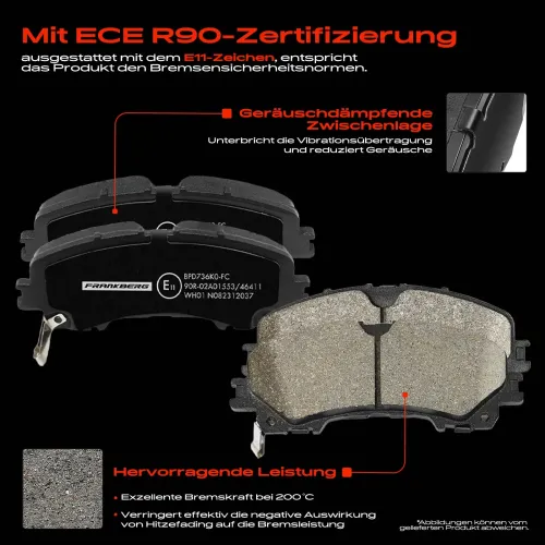 Bremsensatz, Scheibenbremse Vorderachse Frankberg 5481FB0033570 Bild Bremsensatz, Scheibenbremse Vorderachse Frankberg 5481FB0033570