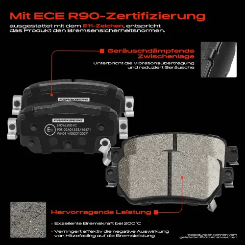 Bremsensatz, Scheibenbremse Hinterachse Frankberg 5481FB0033571 Bild Bremsensatz, Scheibenbremse Hinterachse Frankberg 5481FB0033571