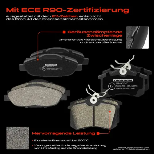 Bremsensatz, Scheibenbremse Vorderachse Hinterachse Frankberg 5481FB0033573 Bild Bremsensatz, Scheibenbremse Vorderachse Hinterachse Frankberg 5481FB0033573