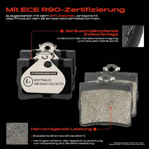 Bremsensatz, Scheibenbremse Hinterachse Frankberg 5481FB0033583 Bild Bremsensatz, Scheibenbremse Hinterachse Frankberg 5481FB0033583