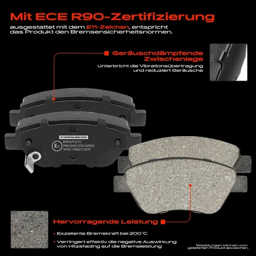 Bremsensatz, Scheibenbremse Vorderachse Frankberg 5481FB0033588 Bild Bremsensatz, Scheibenbremse Vorderachse Frankberg 5481FB0033588