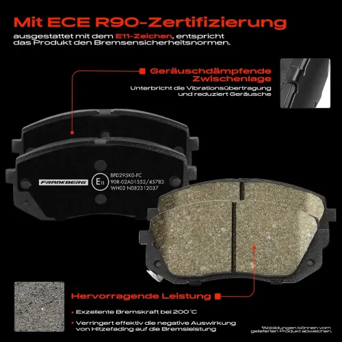 Bremsensatz, Scheibenbremse Vorderachse Frankberg 5481FB0033592 Bild Bremsensatz, Scheibenbremse Vorderachse Frankberg 5481FB0033592