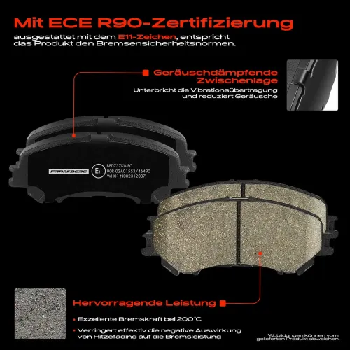 Bremsensatz, Scheibenbremse Vorderachse Frankberg 5481FB0033597 Bild Bremsensatz, Scheibenbremse Vorderachse Frankberg 5481FB0033597