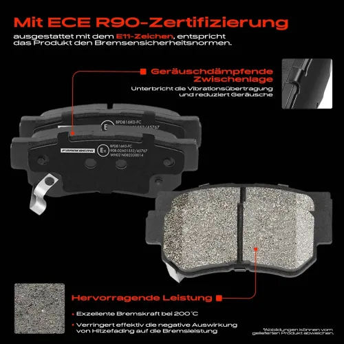 Bremsensatz, Scheibenbremse Hinterachse Frankberg 5481FB0033602 Bild Bremsensatz, Scheibenbremse Hinterachse Frankberg 5481FB0033602