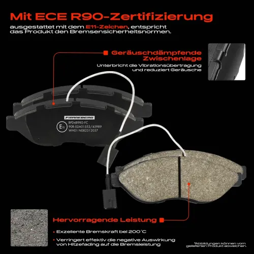 Bremsensatz, Scheibenbremse Vorderachse Frankberg 5481FB0033616 Bild Bremsensatz, Scheibenbremse Vorderachse Frankberg 5481FB0033616