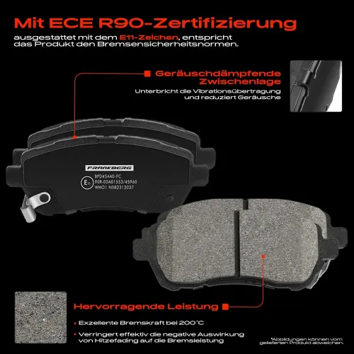 Bremsensatz, Scheibenbremse Hinterachse Frankberg 5481FB0033619 Bild Bremsensatz, Scheibenbremse Hinterachse Frankberg 5481FB0033619