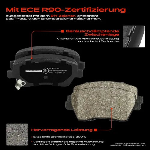 Bremsensatz, Scheibenbremse Vorderachse Frankberg 5481FB0033620 Bild Bremsensatz, Scheibenbremse Vorderachse Frankberg 5481FB0033620