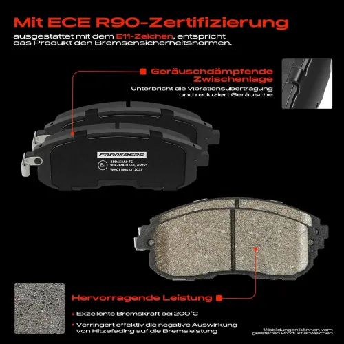 Bremsensatz, Scheibenbremse Vorderachse Frankberg 5481FB0033621 Bild Bremsensatz, Scheibenbremse Vorderachse Frankberg 5481FB0033621