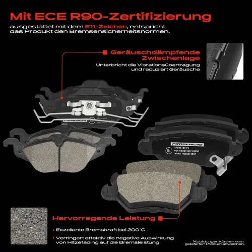 Bremsensatz, Scheibenbremse Vorderachse Hinterachse Frankberg 5481FB0033623 Bild Bremsensatz, Scheibenbremse Vorderachse Hinterachse Frankberg 5481FB0033623