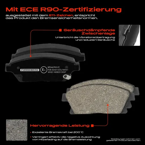 Bremsensatz, Scheibenbremse Vorderachse Frankberg 5481FB0033631 Bild Bremsensatz, Scheibenbremse Vorderachse Frankberg 5481FB0033631