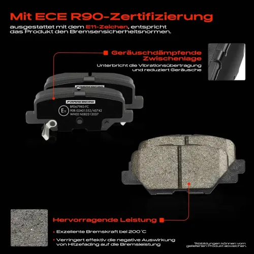 Bremsensatz, Scheibenbremse Hinterachse Frankberg 5481FB0033661 Bild Bremsensatz, Scheibenbremse Hinterachse Frankberg 5481FB0033661