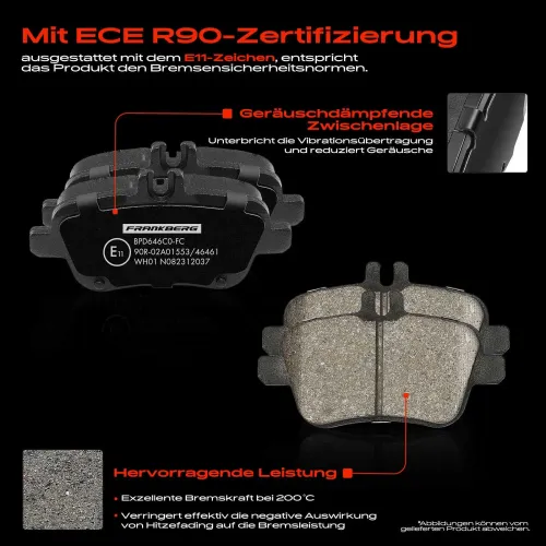 Bremsensatz, Scheibenbremse Hinterachse Frankberg 5481FB0033665 Bild Bremsensatz, Scheibenbremse Hinterachse Frankberg 5481FB0033665