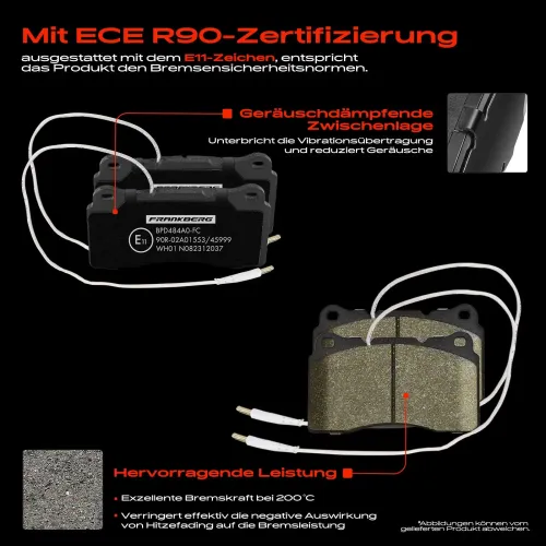 Bremsensatz, Scheibenbremse Vorderachse Frankberg 5481FB0033683 Bild Bremsensatz, Scheibenbremse Vorderachse Frankberg 5481FB0033683