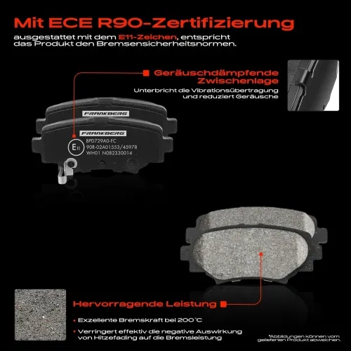 Bremsensatz, Scheibenbremse Hinterachse Frankberg 5481FB0033684 Bild Bremsensatz, Scheibenbremse Hinterachse Frankberg 5481FB0033684