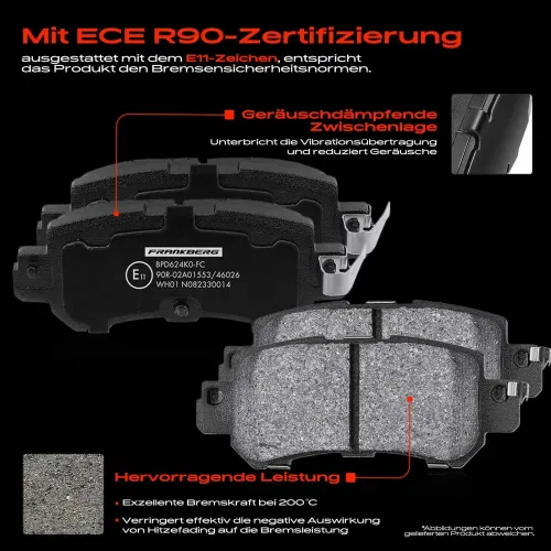 Bremsensatz, Scheibenbremse Hinterachse Frankberg 5481FB0033690 Bild Bremsensatz, Scheibenbremse Hinterachse Frankberg 5481FB0033690