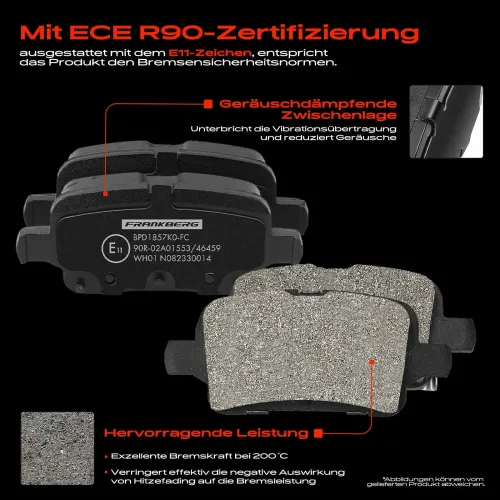 Bremsensatz, Scheibenbremse Hinterachse Frankberg 5481FB0033691 Bild Bremsensatz, Scheibenbremse Hinterachse Frankberg 5481FB0033691