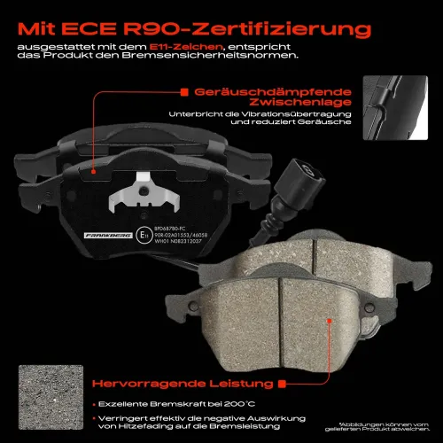 Bremsensatz, Scheibenbremse Vorderachse Frankberg 5481FB0033693 Bild Bremsensatz, Scheibenbremse Vorderachse Frankberg 5481FB0033693