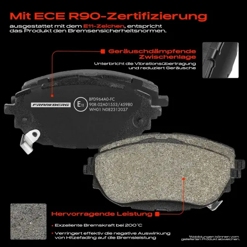 Bremsensatz, Scheibenbremse Vorderachse Frankberg 5481FB0033695 Bild Bremsensatz, Scheibenbremse Vorderachse Frankberg 5481FB0033695