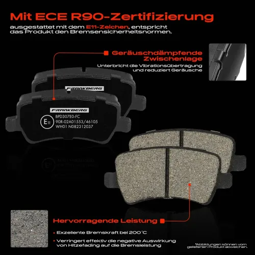 Bremsensatz, Scheibenbremse Hinterachse Frankberg 5481FB0033701 Bild Bremsensatz, Scheibenbremse Hinterachse Frankberg 5481FB0033701