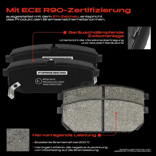 Bremsensatz, Scheibenbremse Hinterachse Frankberg 5481FB0033704 Bild Bremsensatz, Scheibenbremse Hinterachse Frankberg 5481FB0033704