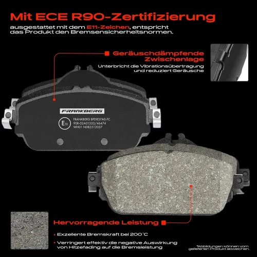 Bremsensatz, Scheibenbremse Vorderachse Frankberg 5481FB0033705 Bild Bremsensatz, Scheibenbremse Vorderachse Frankberg 5481FB0033705