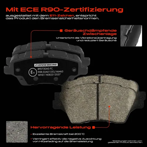 Bremsensatz, Scheibenbremse Vorderachse Frankberg 5481FB0033710 Bild Bremsensatz, Scheibenbremse Vorderachse Frankberg 5481FB0033710