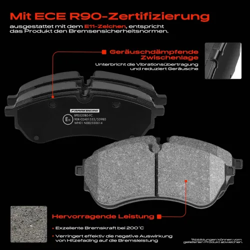 Bremsensatz, Scheibenbremse Vorderachse Frankberg 5481FB0033712 Bild Bremsensatz, Scheibenbremse Vorderachse Frankberg 5481FB0033712