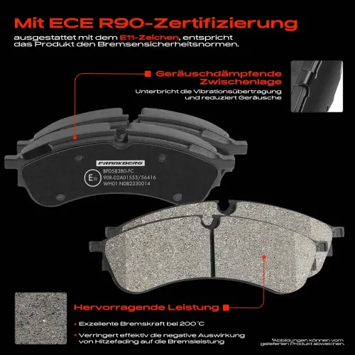 Bremsensatz, Scheibenbremse Vorderachse Frankberg 5481FB0033713 Bild Bremsensatz, Scheibenbremse Vorderachse Frankberg 5481FB0033713