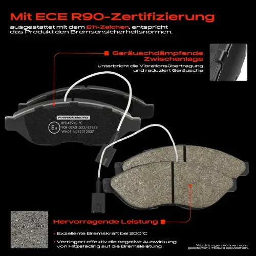 Bremsensatz, Scheibenbremse Vorderachse Frankberg 5481FB0033718 Bild Bremsensatz, Scheibenbremse Vorderachse Frankberg 5481FB0033718