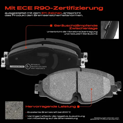 Bremsensatz, Scheibenbremse Vorderachse Frankberg 5481FB0033722 Bild Bremsensatz, Scheibenbremse Vorderachse Frankberg 5481FB0033722