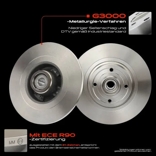 Bremsscheibe Hinterachse Frankberg 5481FB0033826 Bild Bremsscheibe Hinterachse Frankberg 5481FB0033826