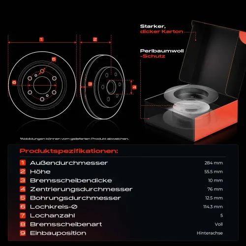 Bremsscheibe Hinterachse Frankberg 5481FB0033917 Bild Bremsscheibe Hinterachse Frankberg 5481FB0033917
