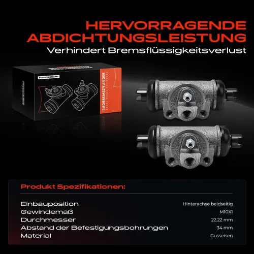 Radbremszylinder Hinterachse beidseitig Frankberg 5481FB0034348 Bild Radbremszylinder Hinterachse beidseitig Frankberg 5481FB0034348
