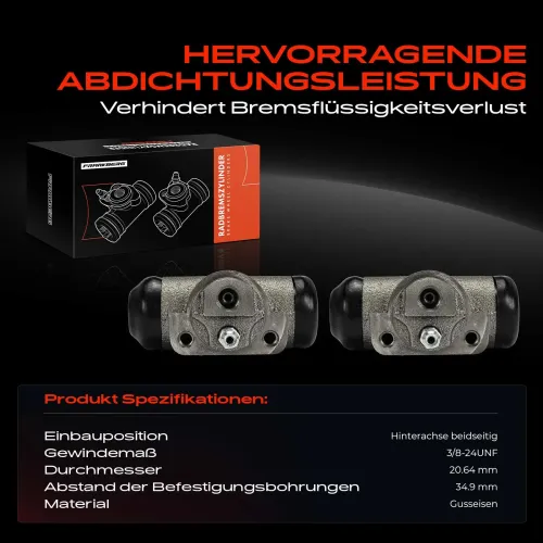 Radbremszylinder Hinterachse beidseitig Frankberg 5481FB0034378 Bild Radbremszylinder Hinterachse beidseitig Frankberg 5481FB0034378