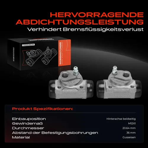 Radbremszylinder Hinterachse beidseitig Frankberg 5481FB0034394 Bild Radbremszylinder Hinterachse beidseitig Frankberg 5481FB0034394