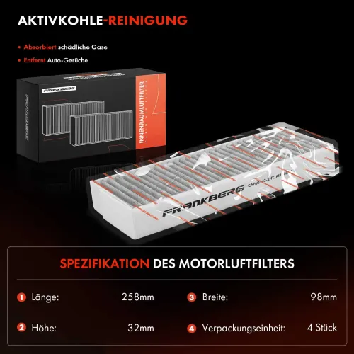 Filter, Innenraumluft Frankberg 5481FB0034725 Bild Filter, Innenraumluft Frankberg 5481FB0034725