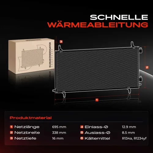 Kondensator, Klimaanlage Frankberg 5481FB0037930 Bild Kondensator, Klimaanlage Frankberg 5481FB0037930