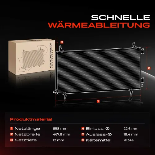 Kondensator, Klimaanlage Frankberg 5481FB0037976 Bild Kondensator, Klimaanlage Frankberg 5481FB0037976